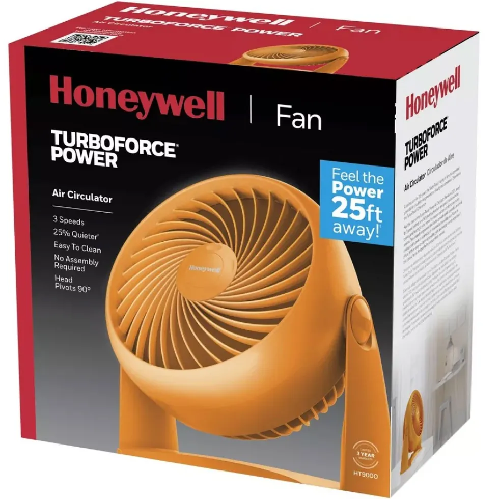 Honeywell TurboForce Power Fan and Air Circulator - Orange, HT900O