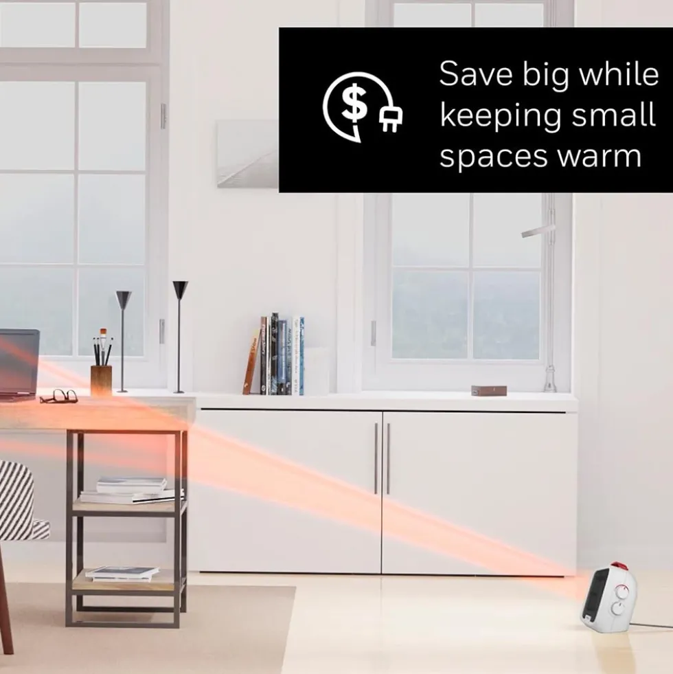 Honeywell UberHeat 5 Ceramic Heater for Small Spaces - White, HCE210W