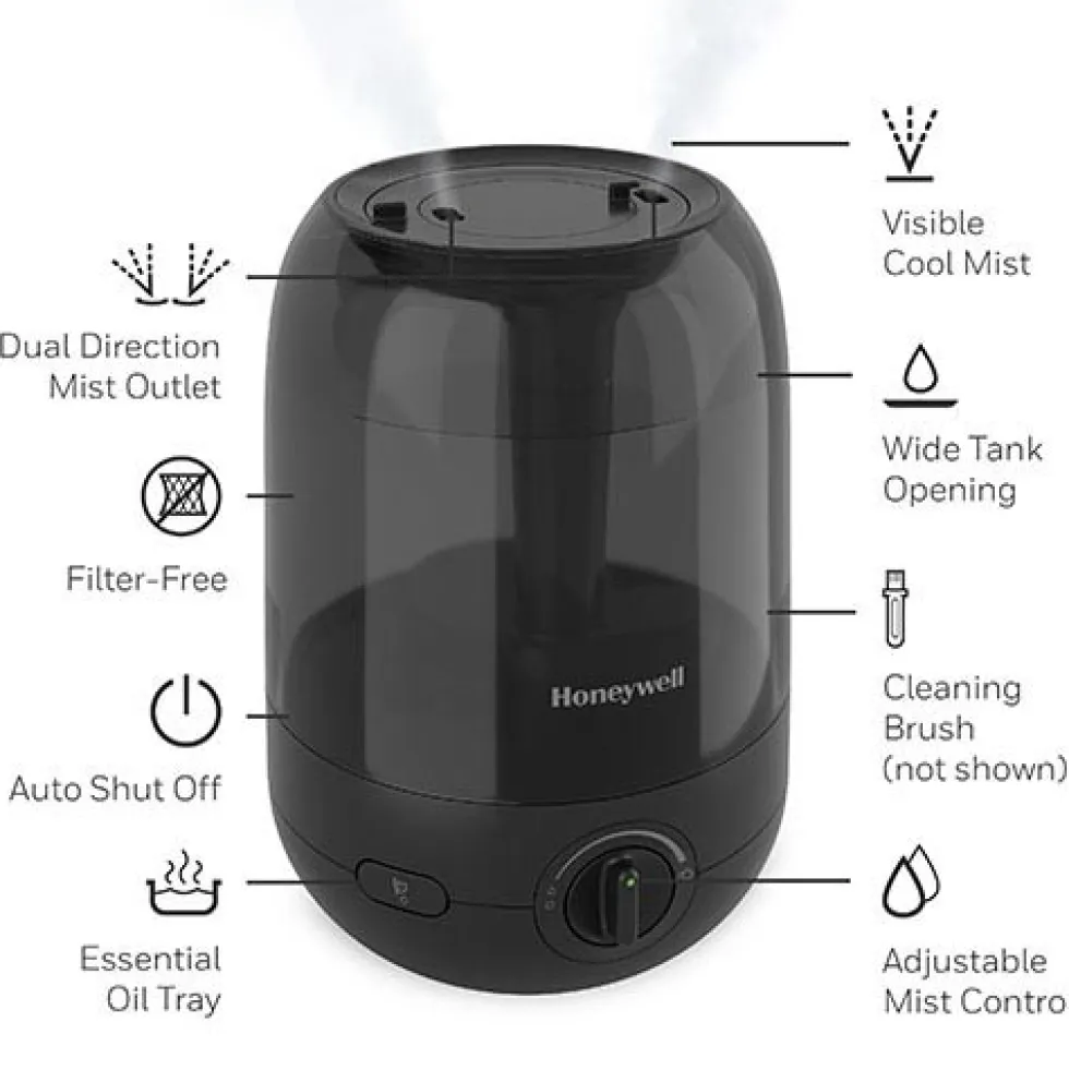 Honeywell Ultra Comfort Cool Mist Humidifier - Black, HUL545B