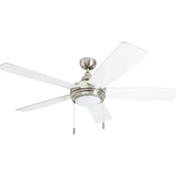 Honeywell Ventnor Indoor Ceiling Fan, Modern Brushed Nickel, 52-Inch - 50606