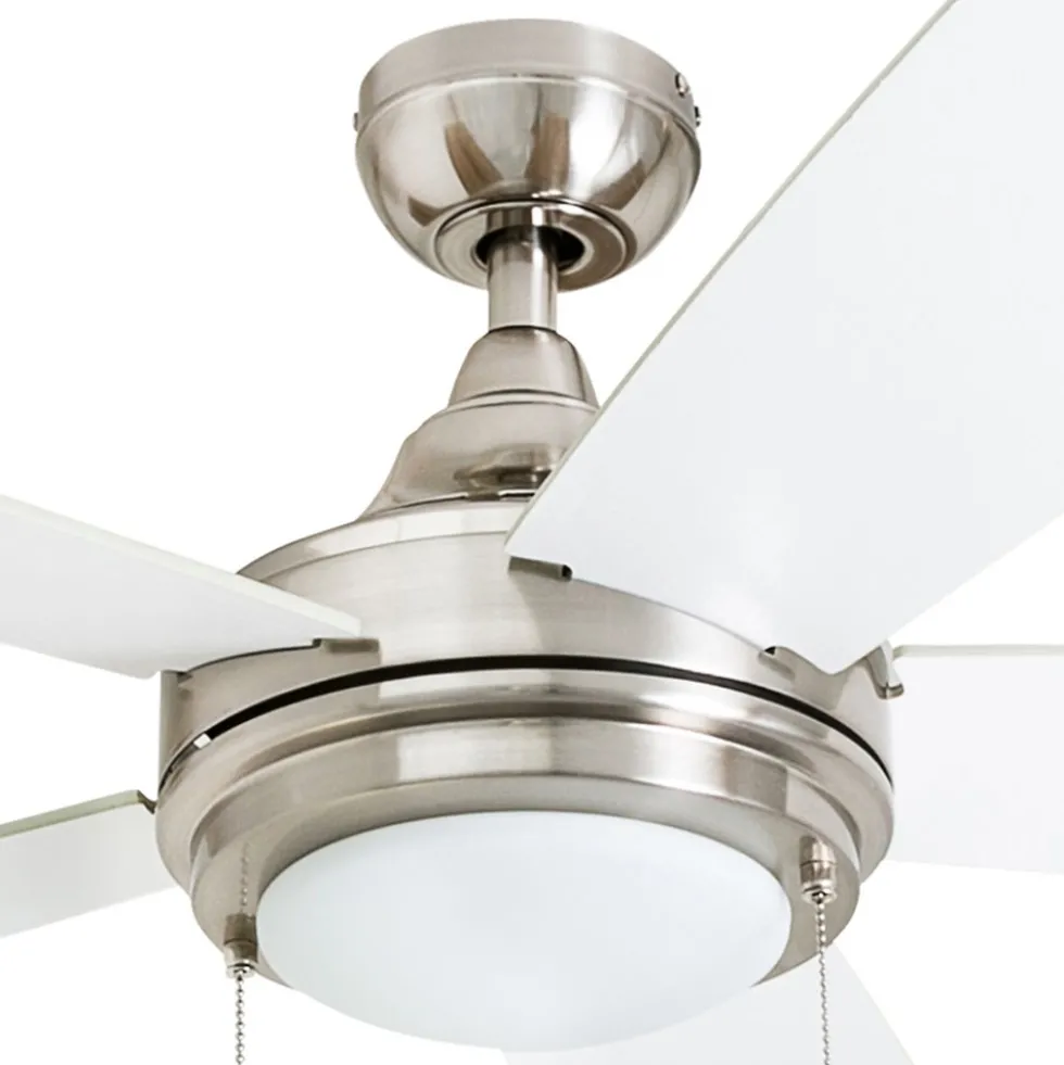 Honeywell Ventnor Indoor Ceiling Fan, Modern Brushed Nickel, 52-Inch - 50606
