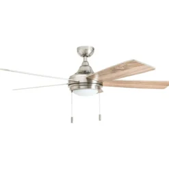 Honeywell Ventnor Indoor Ceiling Fan, Modern Brushed Nickel, 52-Inch - 50606