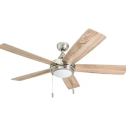 Honeywell Ventnor Indoor Ceiling Fan, Modern Brushed Nickel, 52-Inch - 50606