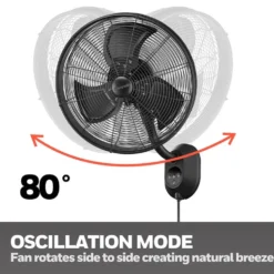 Honeywell Wall Mount Outdoor Oscillating Fan with Remote, 18 inch - 51919