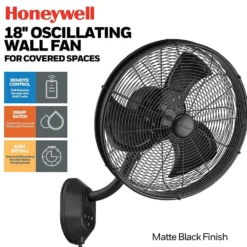 Honeywell Wall Mount Outdoor Oscillating Fan with Remote, 18 inch - 51919