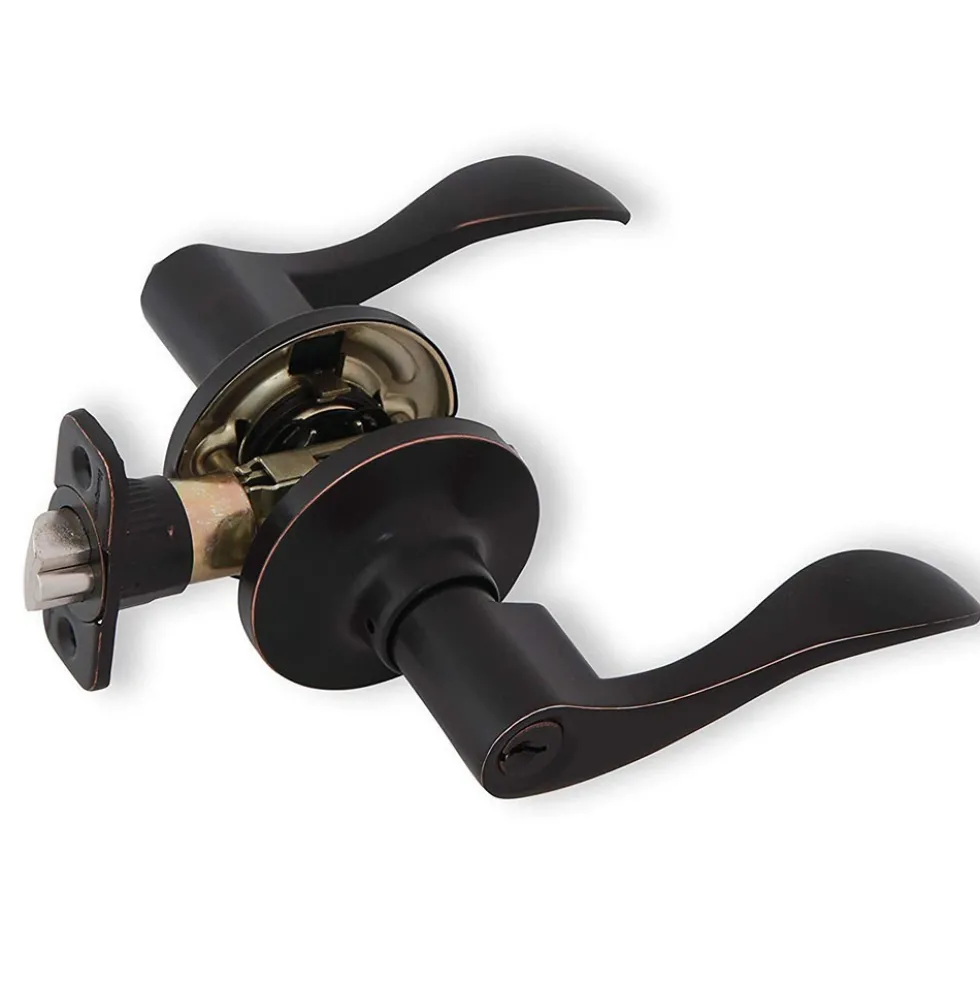 Honeywell Wave Entry Door Lever, Oil Rubbed Bronze, 8106401