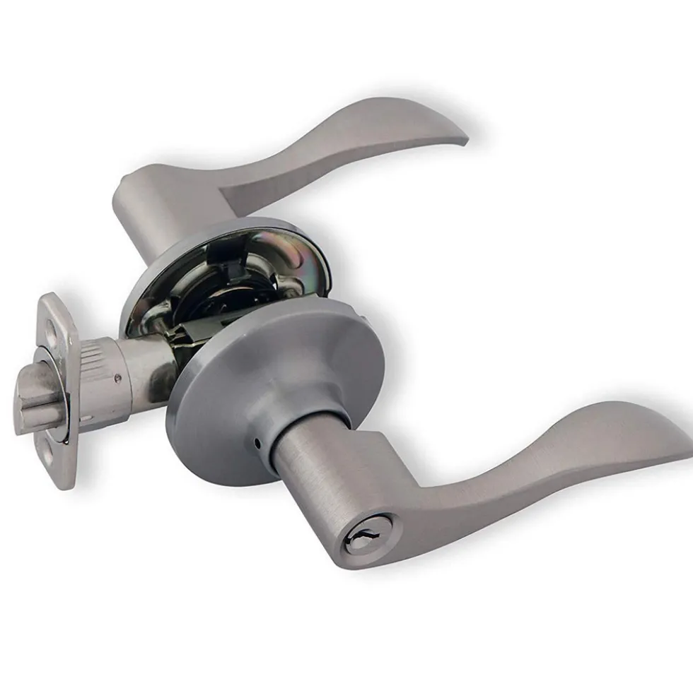 Honeywell Wave Entry Door Lever, Satin Nickel, 8106301