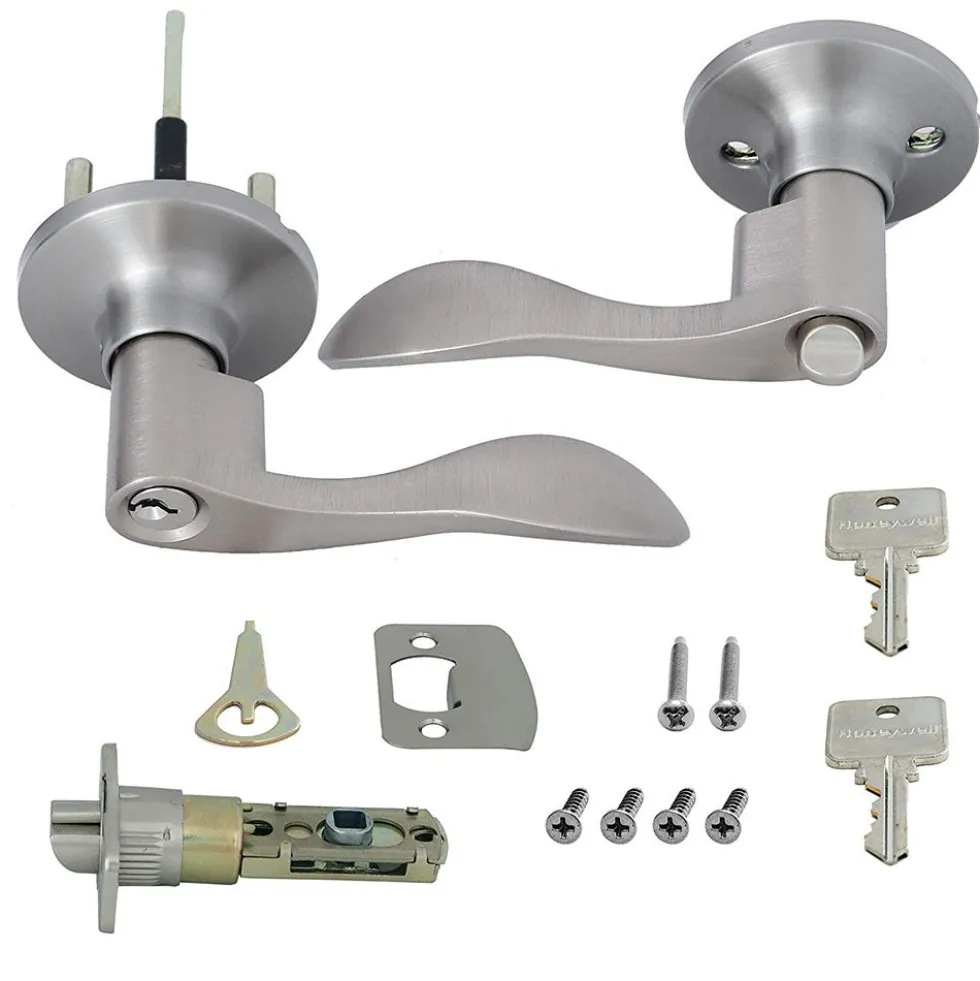 Honeywell Wave Entry Door Lever, Satin Nickel, 8106301