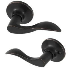Honeywell Wave Passage Door Lever, Oil Rubbed Bronze, 8106403