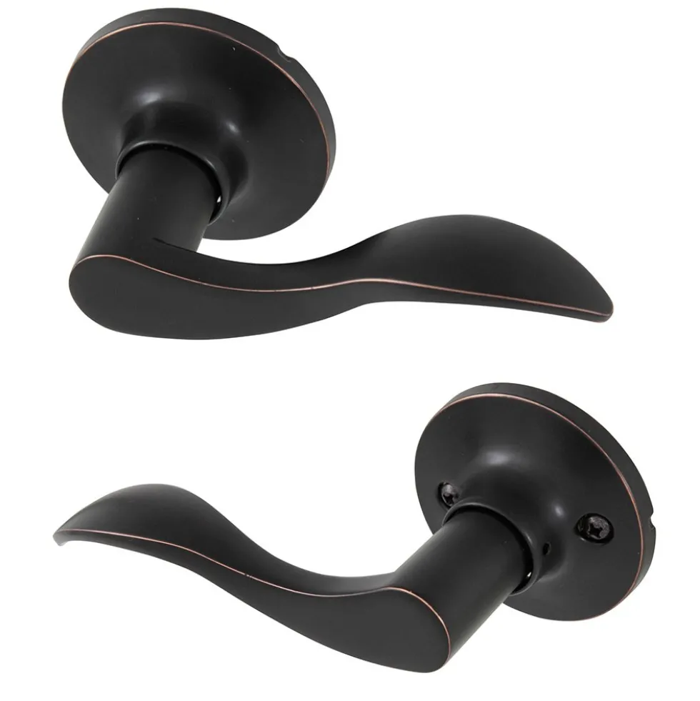 Honeywell Wave Passage Door Lever, Oil Rubbed Bronze, 8106403