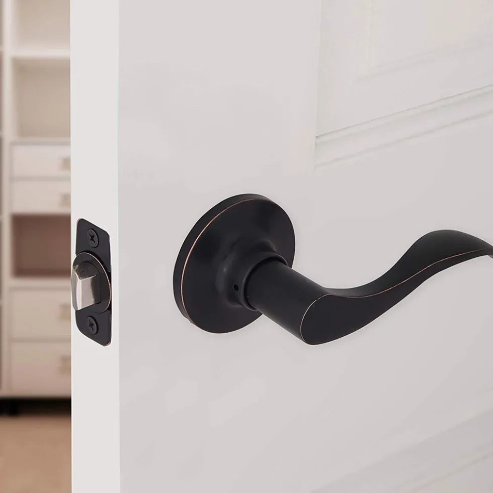 Honeywell Wave Passage Door Lever, Oil Rubbed Bronze, 8106403