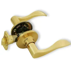 Honeywell Wave Passage Door Lever, Polished Brass, 8106003