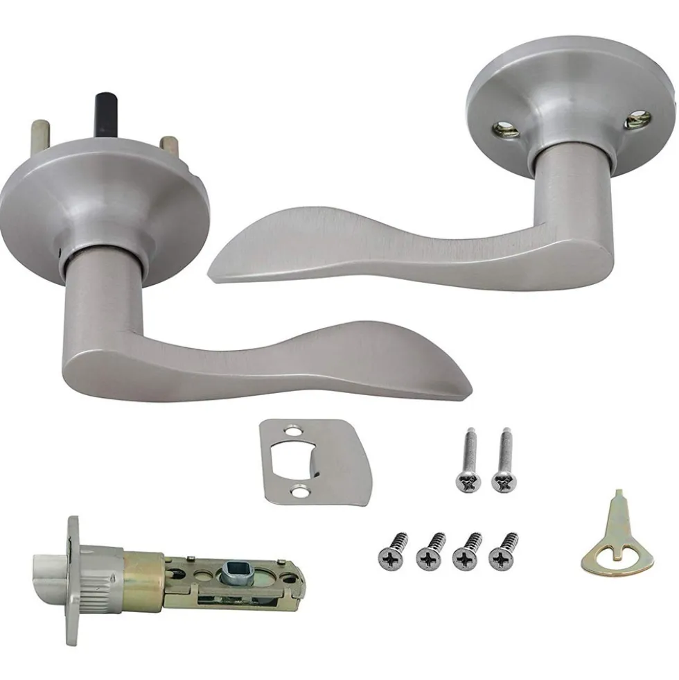 Honeywell Wave Passage Door Lever, Satin Nickel, 8106303
