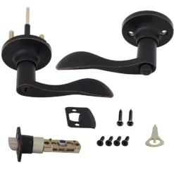 Honeywell Wave Privacy Door Lever, Oil Rubbed Bronze, 8106402