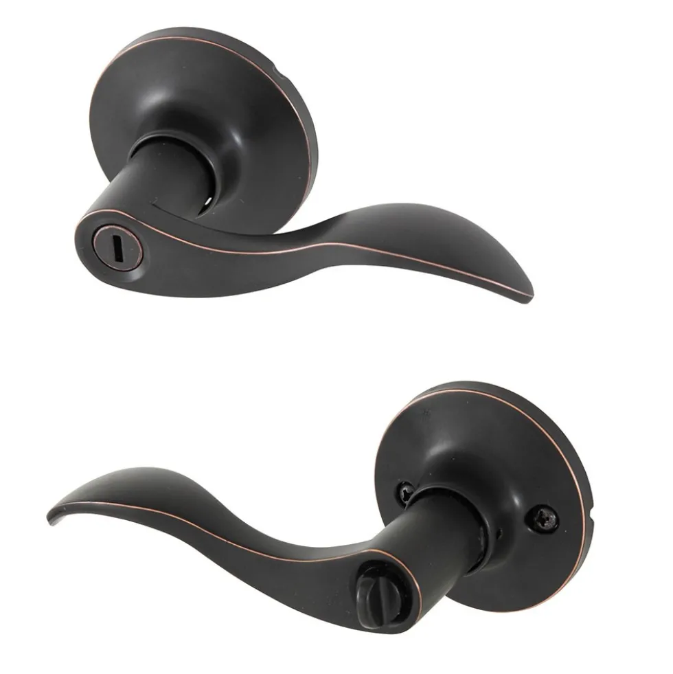 Honeywell Wave Privacy Door Lever, Oil Rubbed Bronze, 8106402