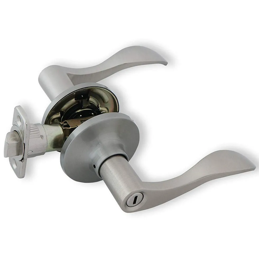 Honeywell Wave Privacy Door Lever, Satin Nickel, 8106302
