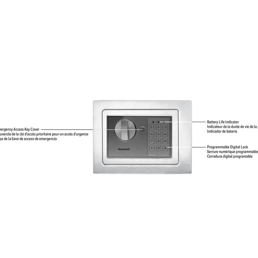 Honeywell 5605W Compact Steel Digital Security Box - White (.15 cu ft.)