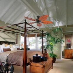 Honeywell Willow View Indoor Ceiling Fan, Bronze Tropical, 52-Inch - 50501