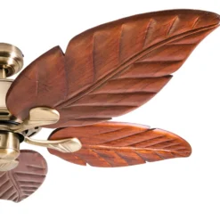 Honeywell Willow View Indoor Ceiling Fan, Brass Tropical, 52-Inch - 50502