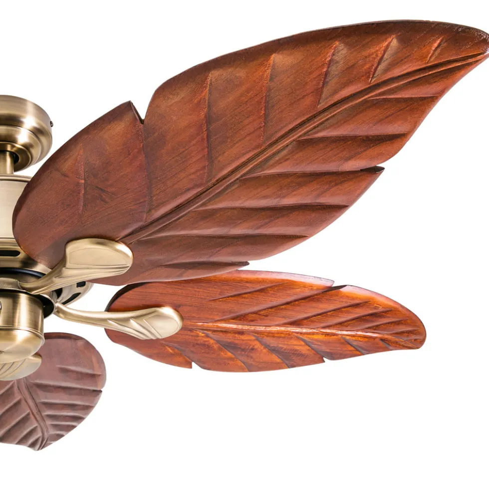 Honeywell Willow View Indoor Ceiling Fan, Brass Tropical, 52-Inch - 50502