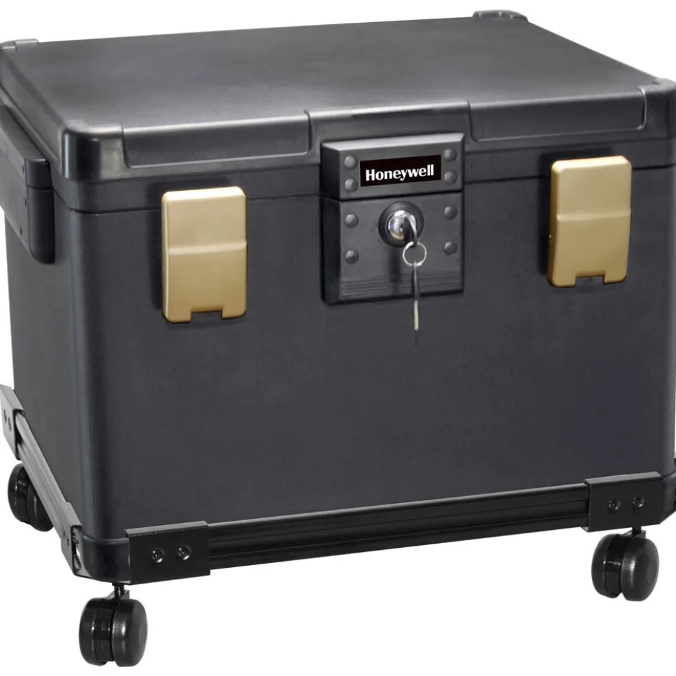 Honeywell 1108W Legal Size Waterproof 1 Hour Fire File Chest (1.06 cu ft.) with Wheel Cart