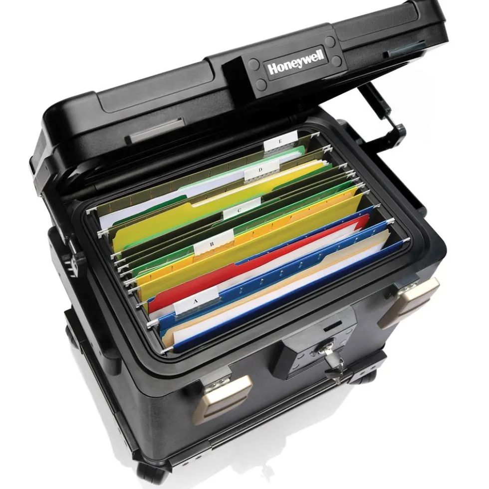 Honeywell 1108W Legal Size Waterproof 1 Hour Fire File Chest (1.06 cu ft.) with Wheel Cart