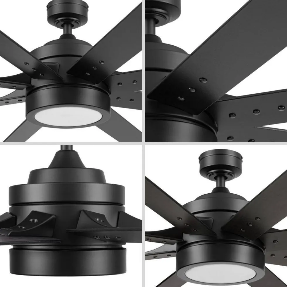 Honeywell Xerxes Indoor Ceiling Fan, Matte Black, 62-Inch - 51993