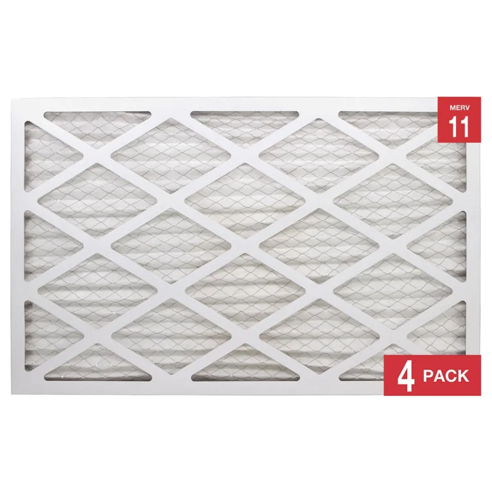 Honeywell 16x25x1 High Efficiency Allergen MERV 11 Air Filter, 4 Pack