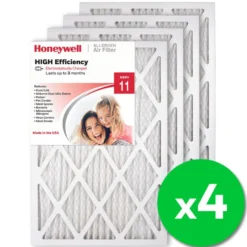 Honeywell 16x24x1 High Efficiency Allergen MERV 11 Air Filter, 4 Pack