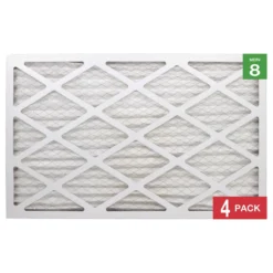 Honeywell 16x25x1 Standard Efficiency Allergen MERV 8 Air Filter, 4 Pack