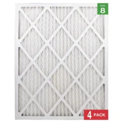Honeywell 20x25x1 Standard Efficiency Allergen MERV 8 Air Filter, 4 Pack