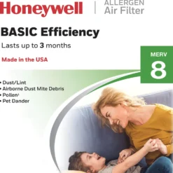 Honeywell 12x24x1 Standard Efficiency Allergen MERV 8 Air Filter, 4 Pack