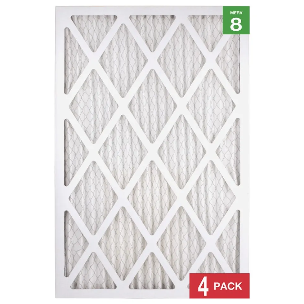 Honeywell 16x24x1 Standard Efficiency Allergen MERV 8 Air Filter, 4 Pack