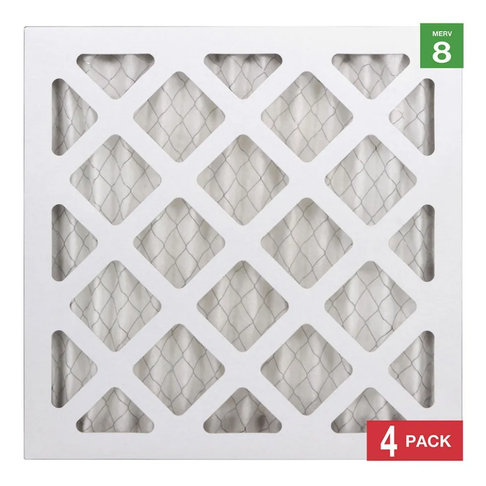 Honeywell 12x12x1 Standard Efficiency Allergen MERV 8 Air Filter, 4 Pack
