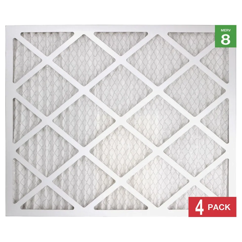 Honeywell 20x24x1 Standard Efficiency Allergen MERV 8 Air Filter, 4 Pack