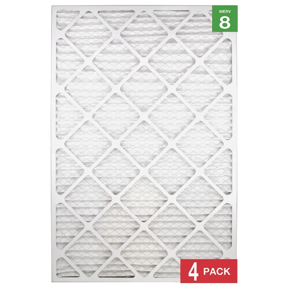 Honeywell 20x30x1 Standard Efficiency Allergen MERV 8 Air Filter, 4 Pack