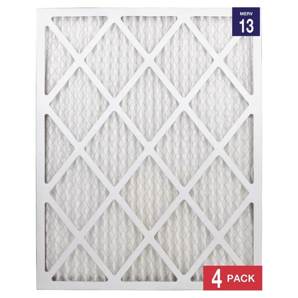 Honeywell 20x25x1 Ultra Efficiency Allergen MERV 13 Air Filter, 4 Pack