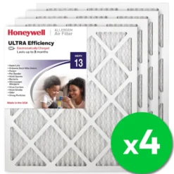Honeywell 18x20x1 Ultra Efficiency Allergen MERV 13 Air Filter, 4 Pack