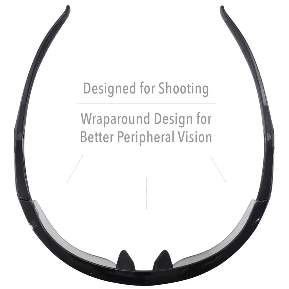 Howard Leight Acadia Shooting Eye Glasses for Indoor Range or Outdoor Hunting with SCT-Reflect Lenses - 4 Pack