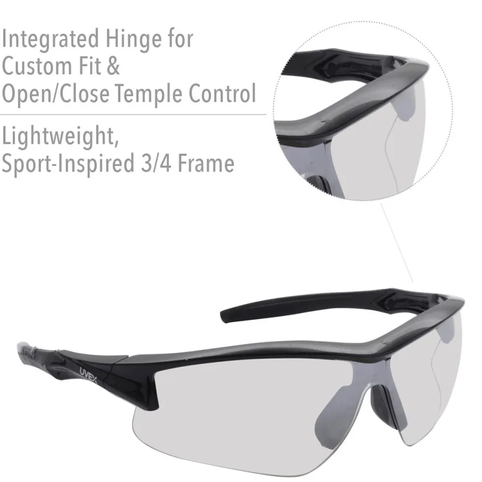 Howard Leight by Honeywell Acadia Shooting Glasses, Black Frame, SCT-Reflect Lens - R-02216