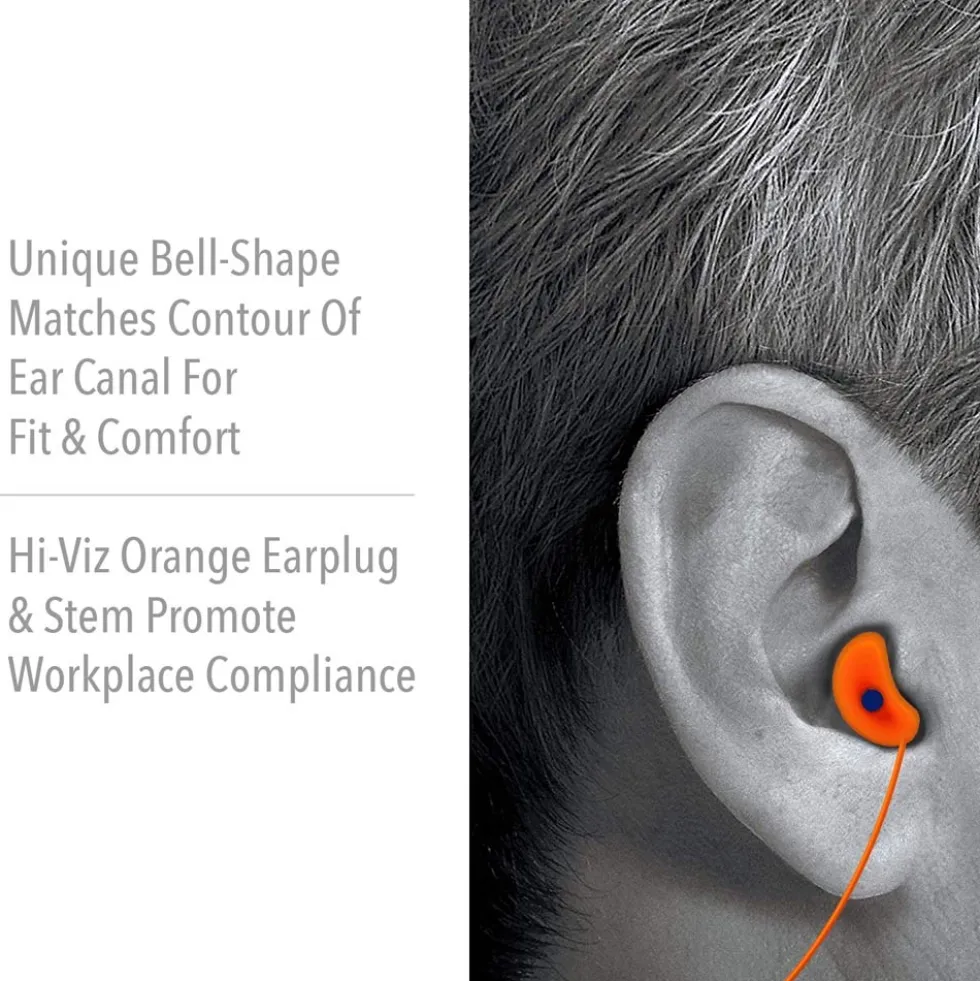 Howard Leight by Honeywell Quiet Orange Corded Reusable Earplugs, 1000 Pairs