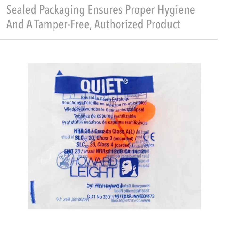 Howard Leight by Honeywell Quiet Reusable Earplugs, 1000 Pairs