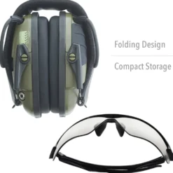 Howard Leight Electronic Ear Protection for Shooting with Safety Glasses Bundle