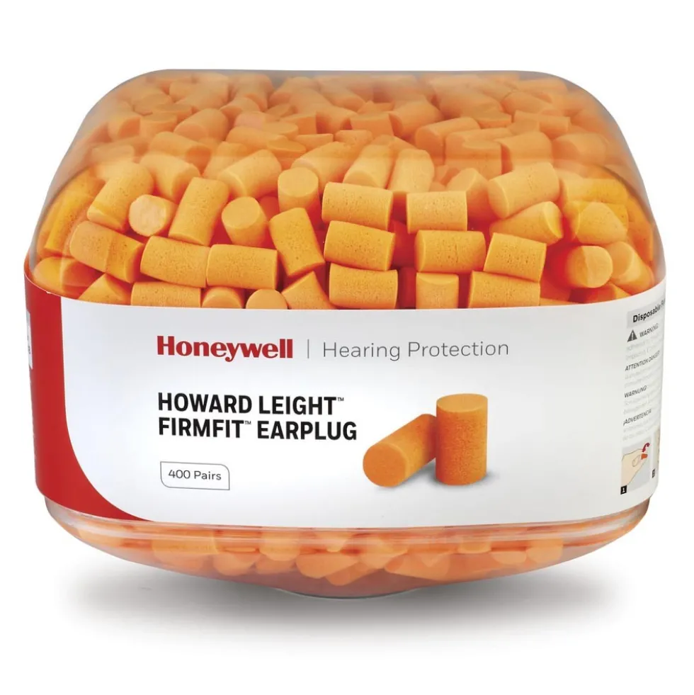 Howard Leight FirmFit Earplug Refill for HL400 Dispenser, Two 400-Pair Canisterss, NRR 30