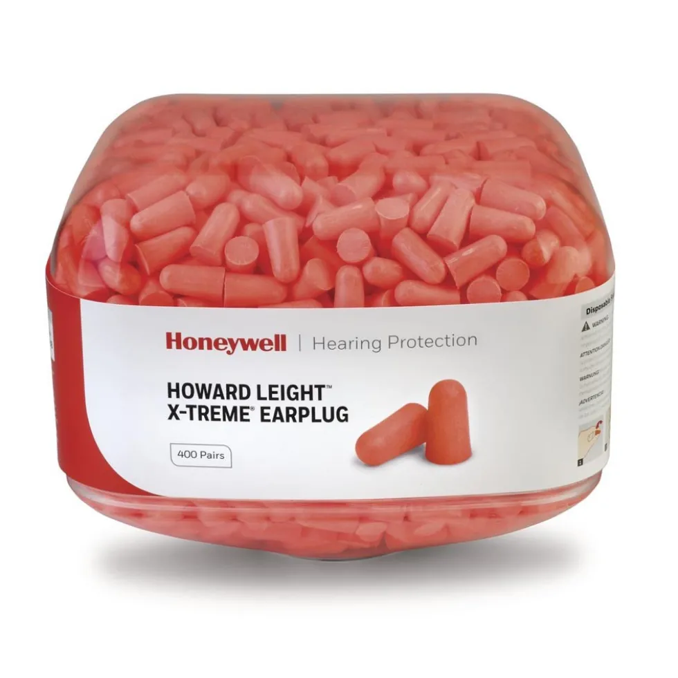 Howard Leight X-TREME Earplug Refill for HL400 Dispenser, 800 Pairs, NRR 32