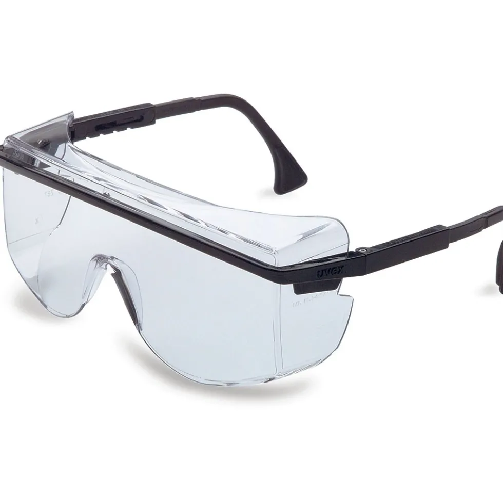 Uvex by Honeywell Astrospec 3001 Black Safety Glasses with Clear Anti-Fog Lens - S2500C