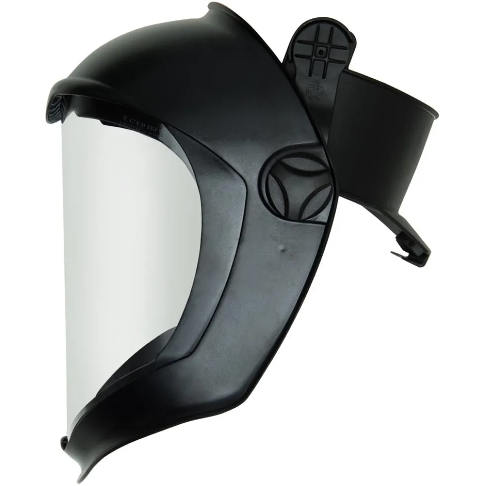 Uvex by Honeywell Bionic Face Shield with Hard Hat Adapter and Clear Polycarbonate Anti-Fog/Hardcoat Visor - S8515
