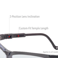 Uvex by Honeywell Genesis Safety Eyewear, Black Frame, Espresso Ultra-Dura Hardcoat Lens - S3201
