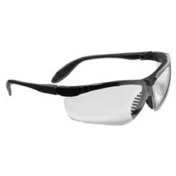 Uvex by Honeywell Genesis S Black Yellow Safety Glasses with Clear Anti-Fog Lens - S3700X