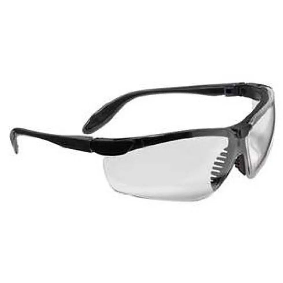 Uvex by Honeywell Genesis S Black Yellow Safety Glasses with Clear Anti-Fog Lens - S3700X